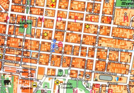 Citylight A in Odessa, 1.8x1.2  Risel'evs'ka st., 55 A scheme