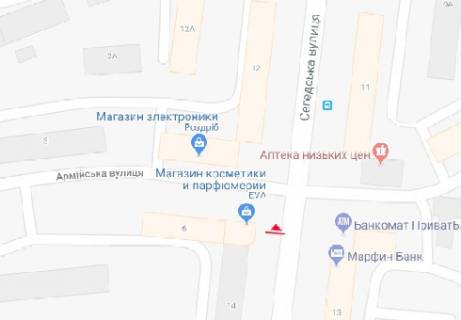 Citylight A in Odessa, 1.8x1.2  Segeds'ka st., No14 A scheme