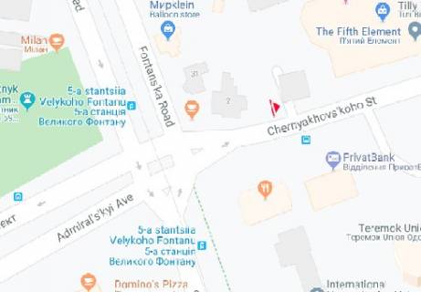 Citylight A in Odessa, 1.8x1.2  Cernahovs'kogo st., 6 A scheme