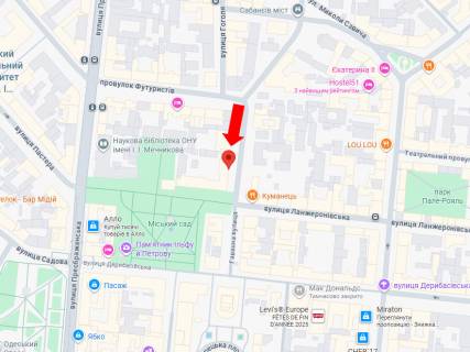 Citylight B in Odessa, 1.8x1.2  Гаванная вул. 6, до центру scheme