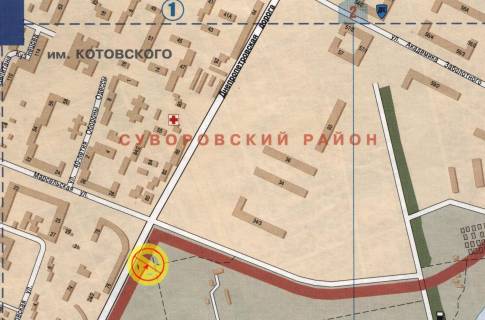 Billboard A in Odessa Semena Palia Marsel'skaa A scheme