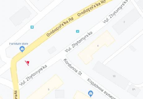 Billboard B in Odessa, 3x6  Овідіопольська дорога, 6 - Ріхтера вул. scheme