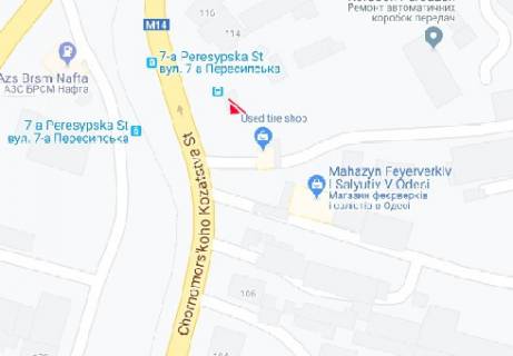 Billboard A in Odessa, 3x6  Чорноморського Козацтва вул., 112 scheme