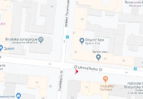 Citylight A in Odessa, 1.8x1.2  Zukovs'kogo st.,13 A scheme