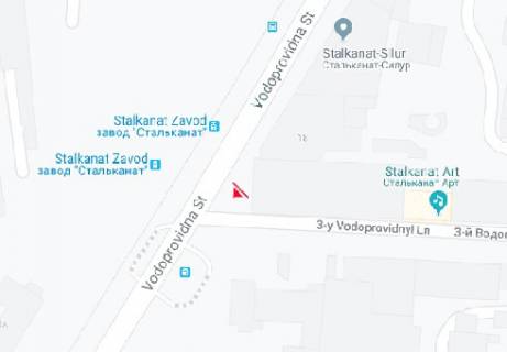Billboard A in Odessa, 3x6  Водопровідна вул., 16 scheme