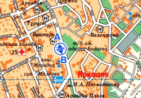 Citylight B in Odessa, 1.8x1.2  Genuez'ka st., No36 V scheme