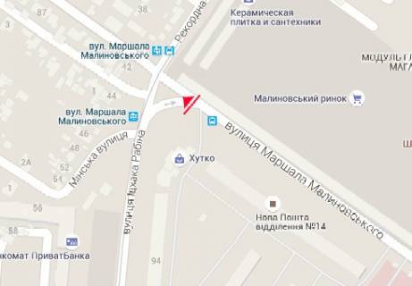 Billboard A in Odessa, 3x6  Малиновського вул., 71/1 - Іцхака Рабіна вул. scheme