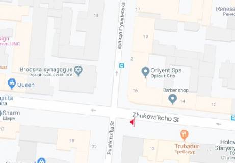 Citylight B in Odessa, 1.8x1.2  Zukovs'kogo st.,13 B scheme