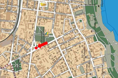 Citylight A in Odessa, 1.8x1.2  Гагаріна пр. / Канатна вул., роздільник, до Сегедської вул. scheme