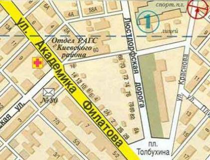 Billboard A in Odessa Krasnova No5 A scheme