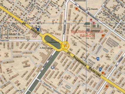 Billboard B in Odessa, 3x6  Рабина вул. - Філатова вул., 86 scheme