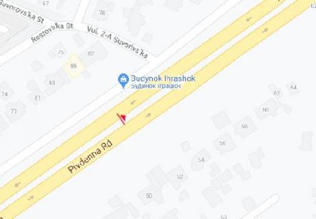 Billboard A in Odessa, 3x6  Південна дорога, 55 scheme