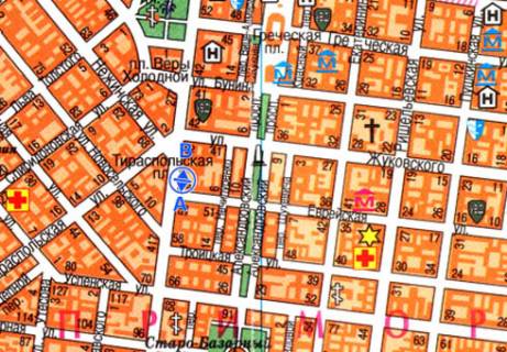 Citylight B in Odessa, 1.8x1.2  Preobrazens'ka st., 54 scheme