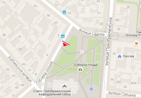 Citylight B in Odessa, 1.8x1.2  Soborna pl. - Sadova st. scheme