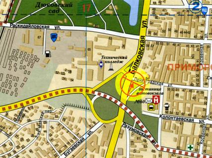 Billboard B in Odessa Balkovskaa Aleksandra Kutuzakia V scheme