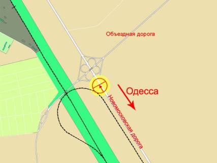 Billboard B in Odessa Klevernyj most V scheme