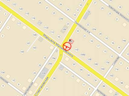 Billboard A in Odessa Spartakovskaa No35 Malinovskogo A scheme