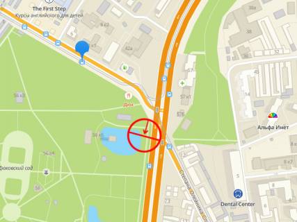 Billboard A in Odessa Balkovskaa ugol Malovskogo A scheme