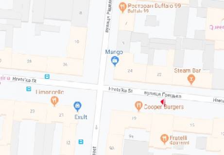 Citylight A in Odessa, 1.8x1.2  Grec'ka st., 17 A scheme