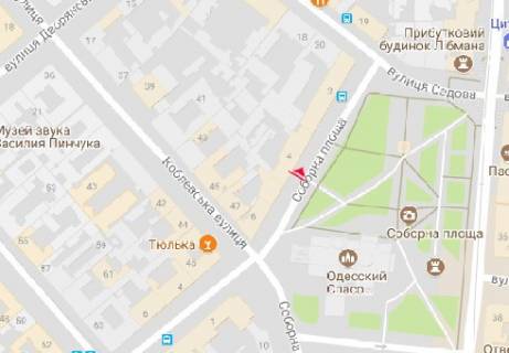 Citylight A in Odessa, 1.8x1.2  Soborna st., 4 A scheme