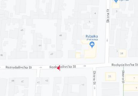 Billboard A in Odessa, 3x6  Розкидайлівська вул., 41 scheme