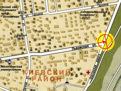 Billboard A in Odessa Fontanskaa doroga ugol st.L'vovskaa A scheme