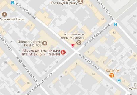 Citylight B in Odessa, 1.8x1.2  Sadova st., 11 B scheme