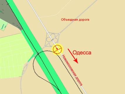 Billboard A in Odessa Klevernyj most A scheme