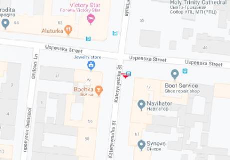 Citylight A in Odessa, 1.8x1.2  Katerinins'ka st., 65 - Uspens'ka st. A scheme