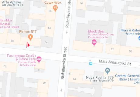 Citylight A in Odessa, 1.8x1.2  M. Arnauts'ka st., 56 A scheme