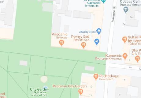 Citylight A in Odessa, 1.8x1.2  Lanzeronivs'ka st., 24 - Katerinins'ka st., 12 A scheme