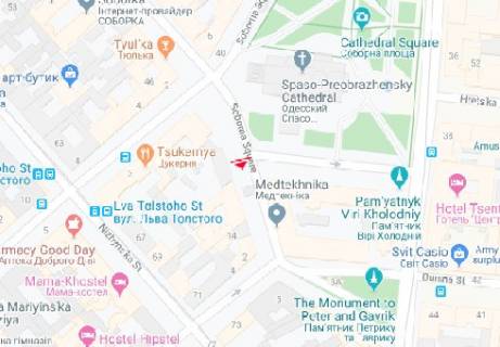 Citylight B in Odessa, 1.8x1.2  Soborna st., 12 B scheme