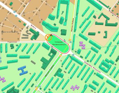 Billboard A in Odessa pl-d' Derevanko ugol Rihtera Sv. No2 A scheme