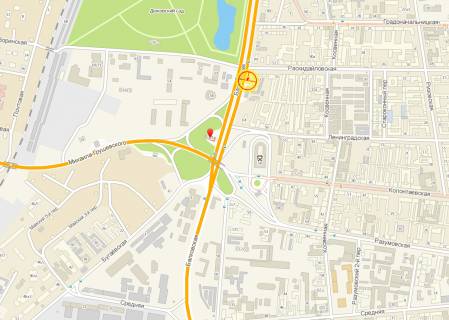 Billboard B in Odessa Balkovskaa st. No54/3 V scheme