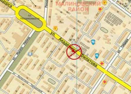 Billboard A in Odessa Filatova Ak.No47/1 A scheme