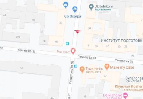 Citylight A in Odessa, 1.8x1.2  Katerinins'ka st., 37 A scheme