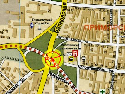 Billboard A in Odessa Avtovokzal most A scheme