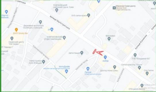 Billboard B in Sumi st. Magistrats'ka (Avtostancia) scheme