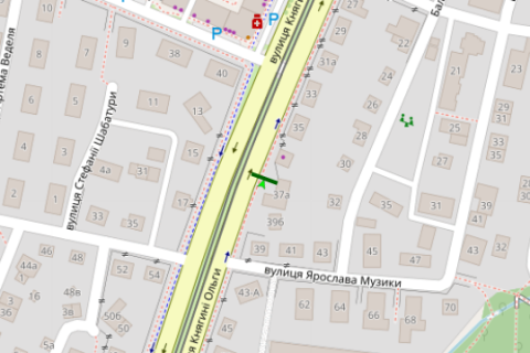 Scrolller, Scroll A in Lviv, 2.3x3.14  Княгині Ольги вул., 39 - 616615 scheme