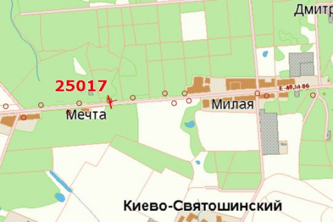 Billboard B in Kiev roads, 5x12  Kiiv - Zitomir, 13km+950m vid Kieva (u napramku  Kieva) scheme