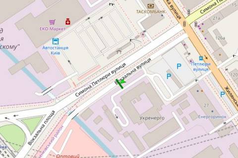 Citylight B in Kyiv, 1.2x1.8  Simona Petluri st., 25 scheme