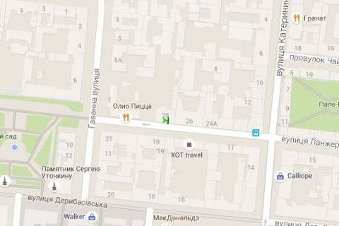 Citylight B in Odessa, 1.2x1.8  Lanzeronivs'ka st., 28 ( napravlenie v bik Teatra) scheme