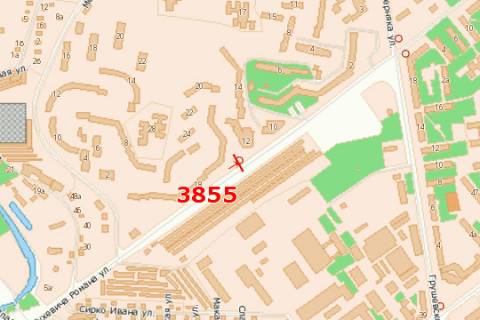 Billboard B in Rivne, 3x6  Suhevica Romana st., 12 scheme