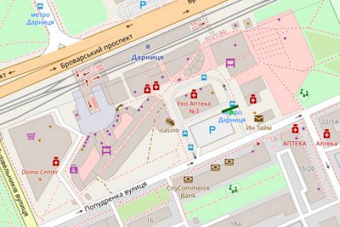 Billboard A in Kyiv, 3x6  Popudrenka st., st.M. "Darnica" scheme