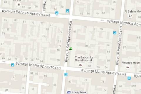 Citylight B in Odessa, 1.2x1.8  Ekaterinins'ka st., 85 - Mala Arnauts'ka st. scheme