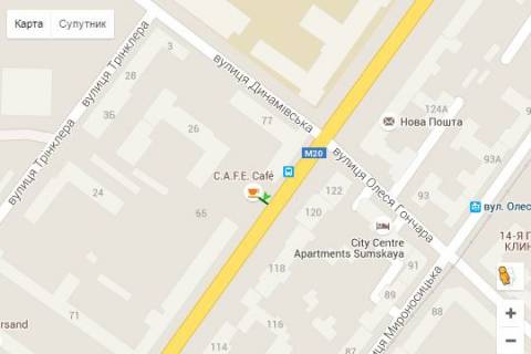 Citylight A in Kharkiv, 1.2x1.8  Sums'ka st., 77 scheme