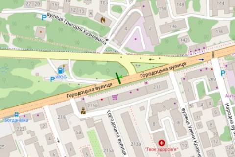 Scrolller, Scroll A in Lviv, 2.3x3.14  Городоцька вул. - Кузневича Г. вул. - 567173 scheme