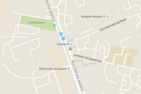 Citylight B in Odessa, 1.2x1.8  Fontans'ka doroga, 19 - Sergia Varlamova st. (Pioners'ka st.) scheme