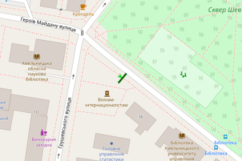 Non-Standard A in Khmelnitsky, 1.2x1.8  Героїв Майдану вул. - Володимирська вул. scheme