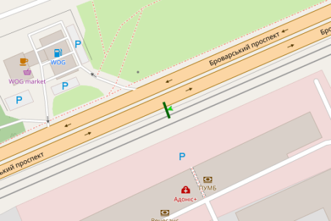 Backlight B in Vasylivka, 8x4  Brovars'kij prosp., 11 scheme